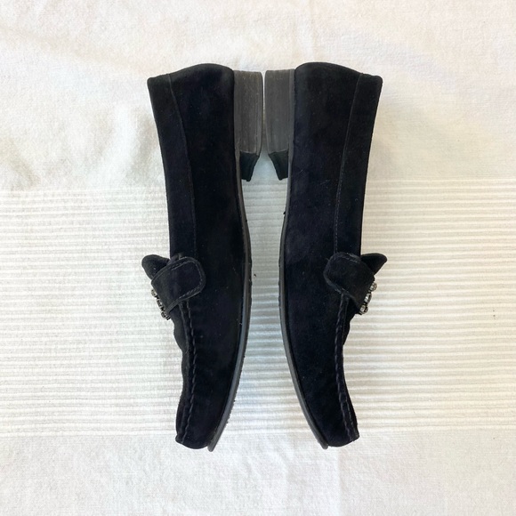 Stuart Weitzman Black Suede Loafers - Picture 13 of 16